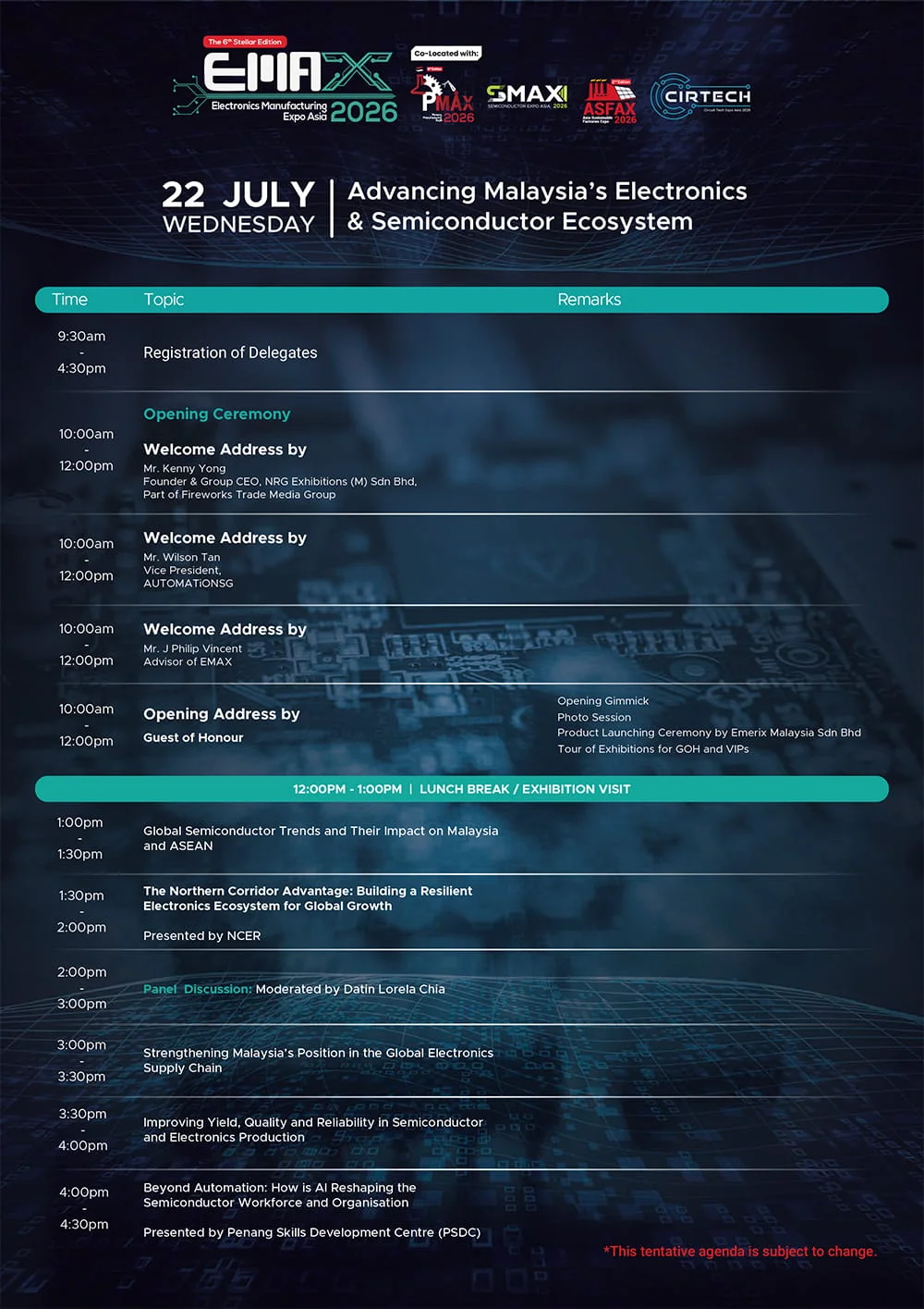 Conference Agenda