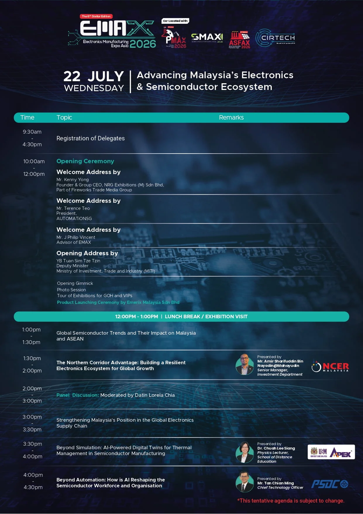 Conference Agenda
