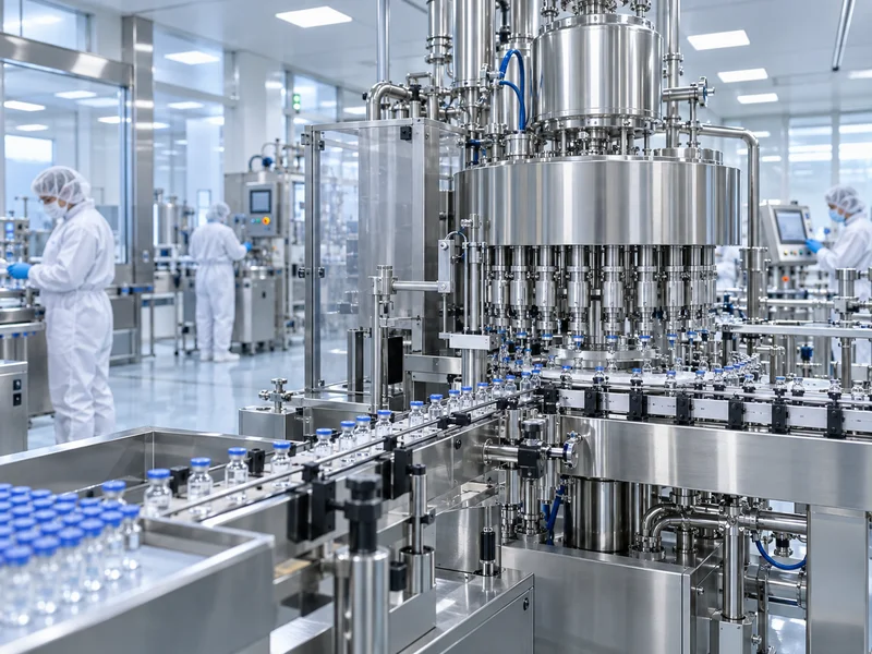 Sterile vial filling in a pharmaceutical cleanroom