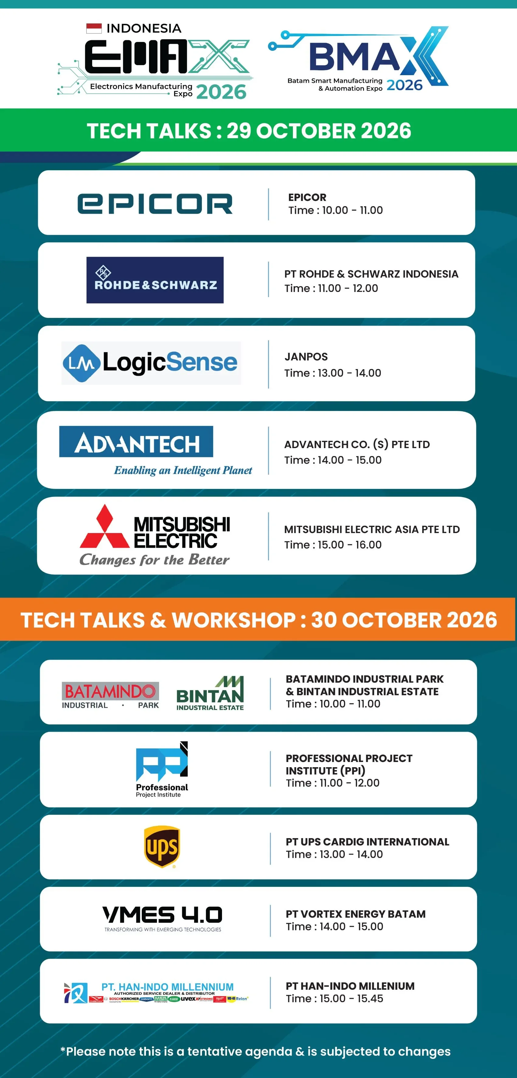 EMAX 2026 Technology Talks Agenda