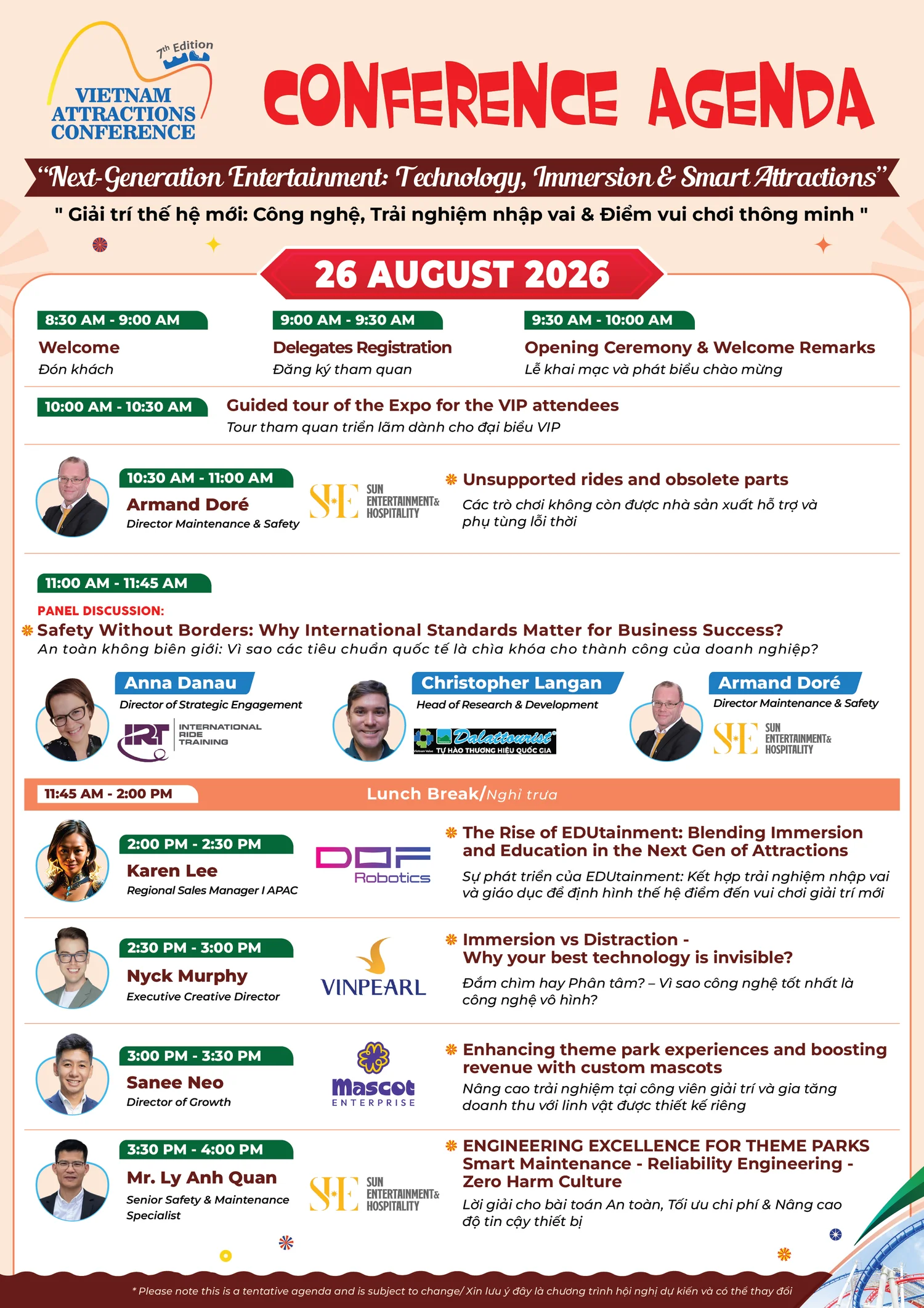 Theme Park Expo Vietnam 2026 Event Schedule