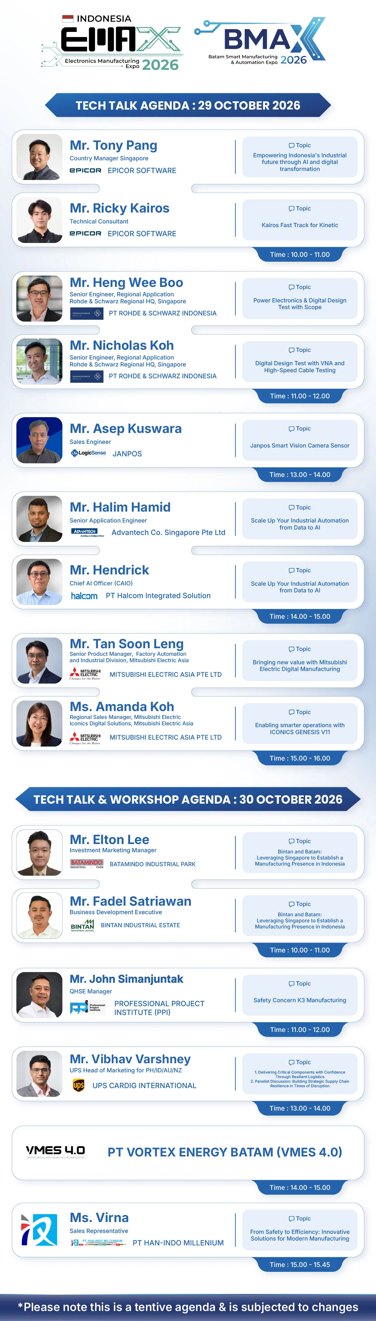 EMAX 2026 Technology Talks Agenda